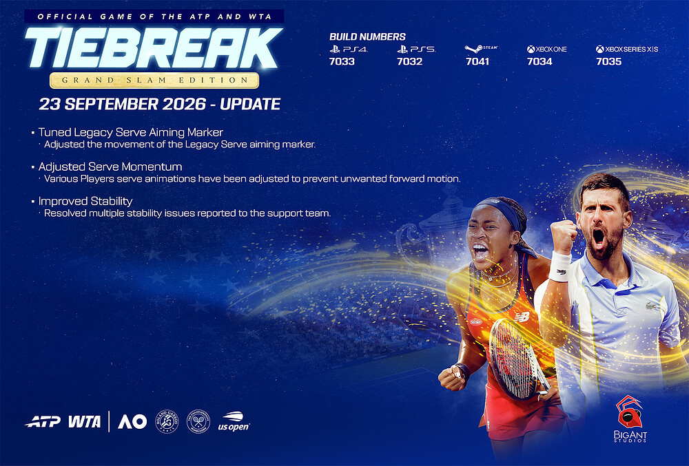 Tiebreak Patch Notes - 23rd September 2026@0.5@0.5x